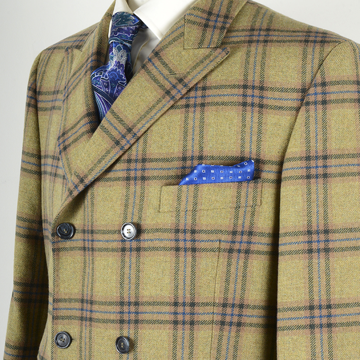 Downie Tweed Double Breasted Overcoat